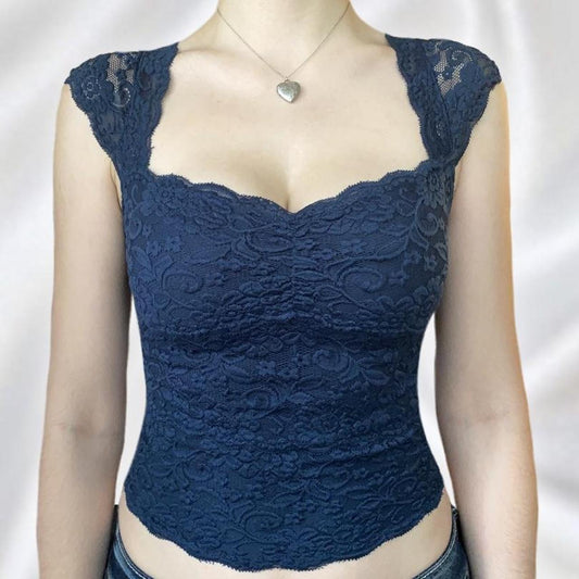 Women's Lace Slim Short-sleeved Tops