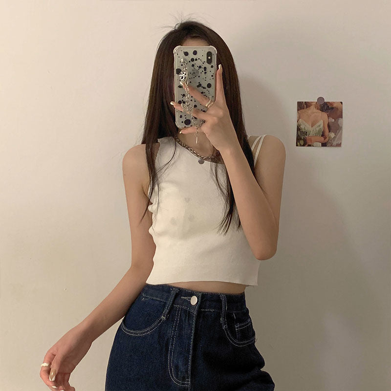 Sexy slanted shoulders crop tops