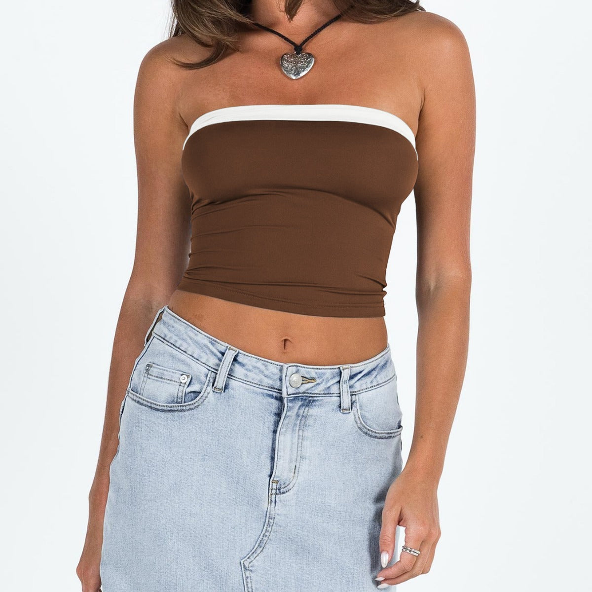 Sexy Slim Fit Midriff-baring Inner Tube Top Top