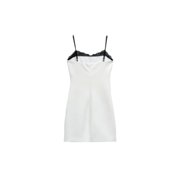 Women's Minimalist Lace Edge Suspender Dress