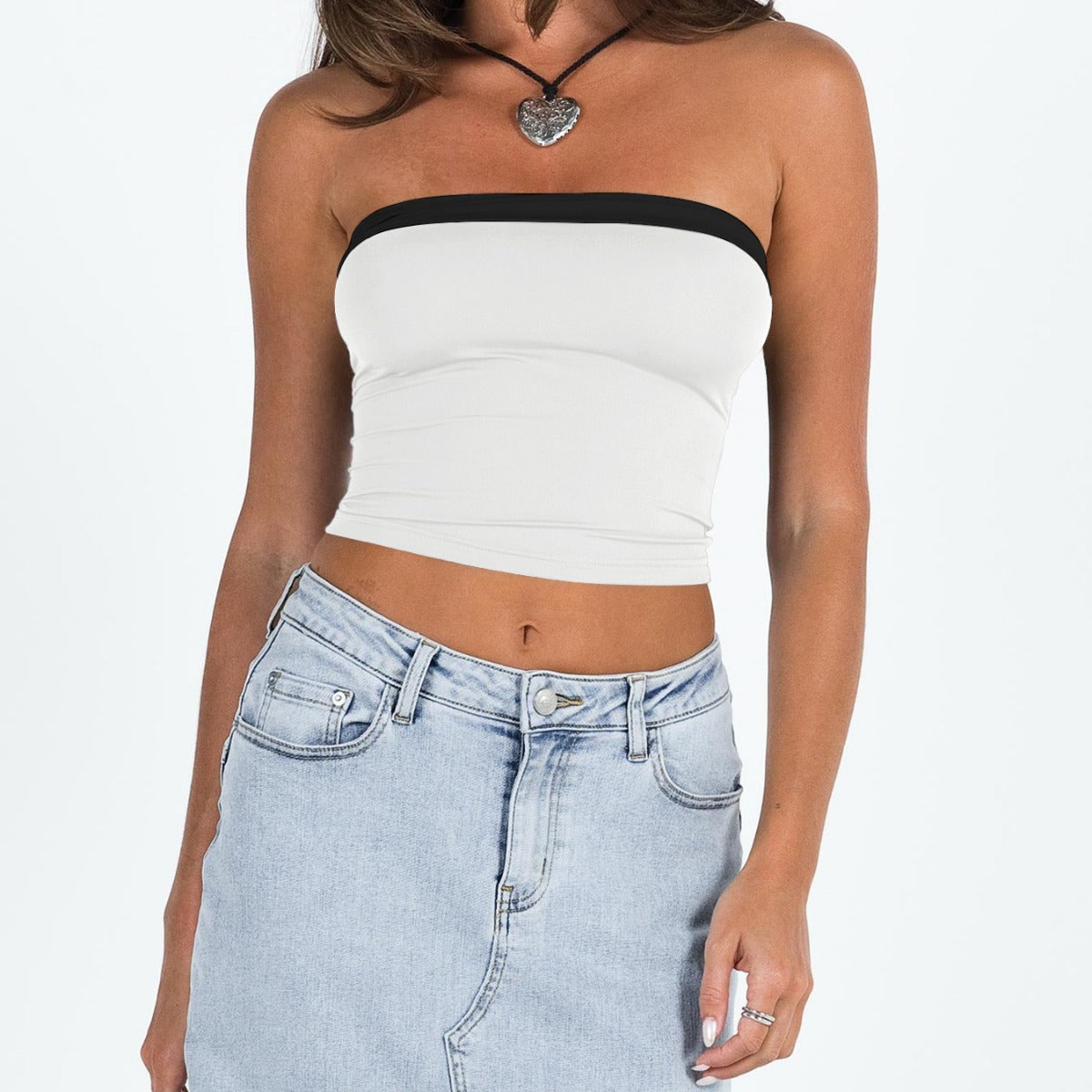 Sexy Slim Fit Midriff-baring Inner Tube Top Top