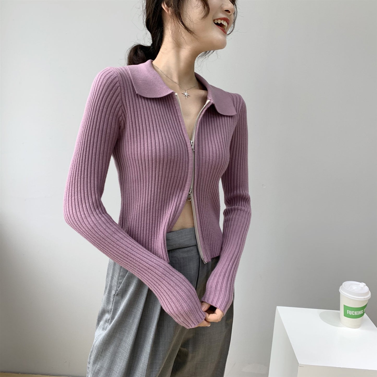 Women's Fashion Personalized Knitted Cardigan