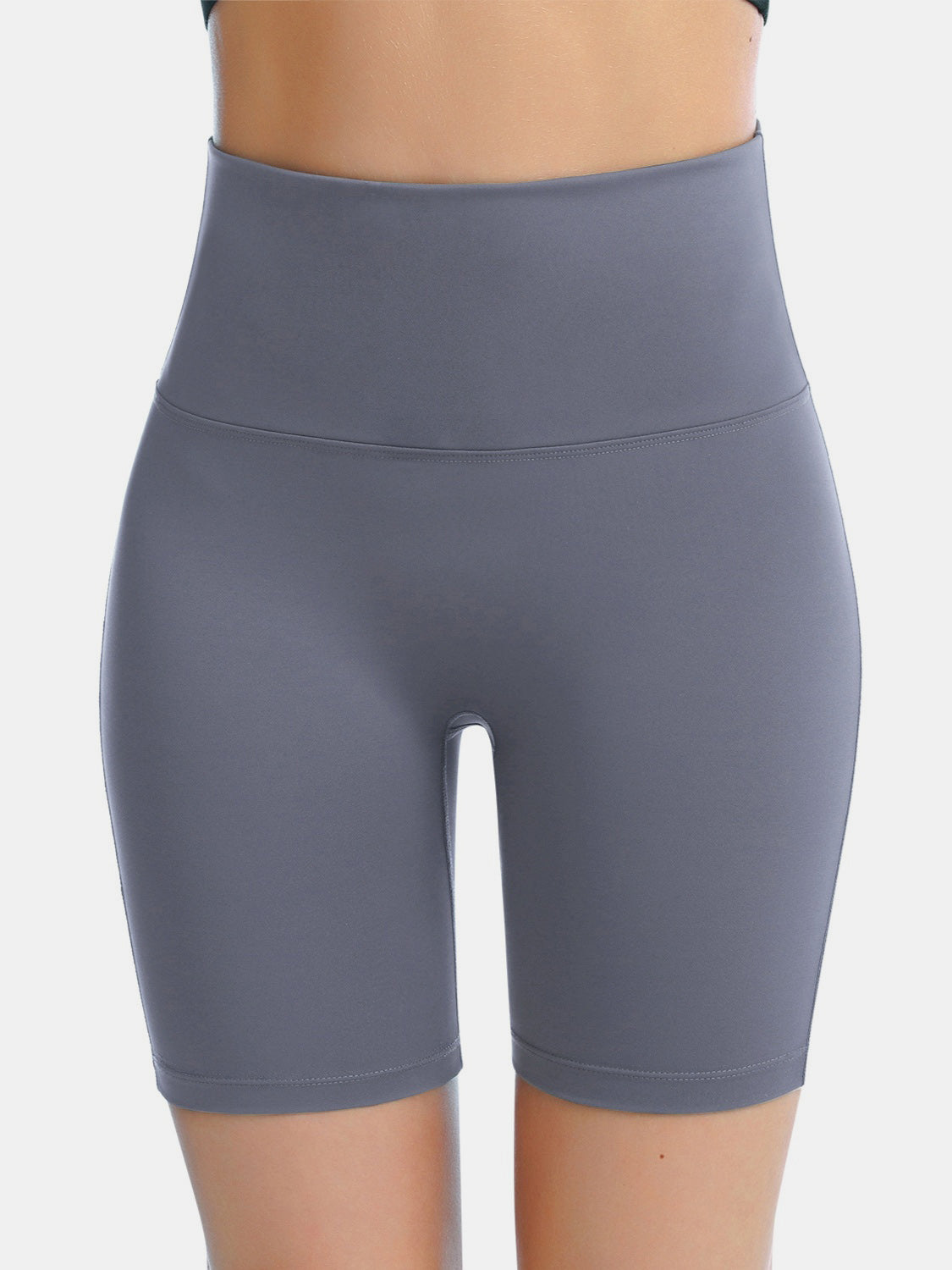 Pocketed High Waist Active Shorts